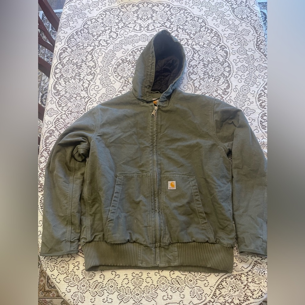 Carhartt Mens J130 Washed Duck Active Jacket,  Large, Moss